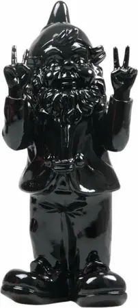 Stoobz kabouter peace 31cm zwart