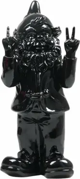 Stoobz kabouter peace 31cm zwart