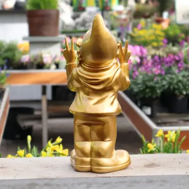 Stoobz kabouter peace goud 31cm - afbeelding 3