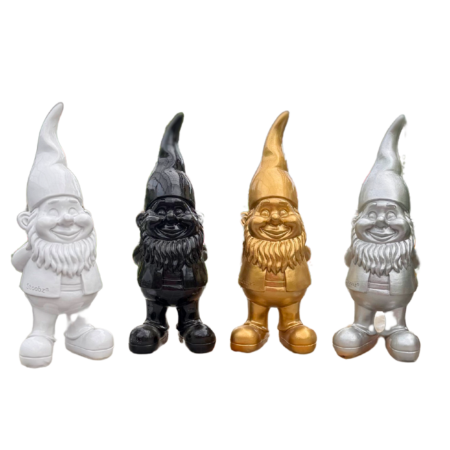 Stoobz kabouter Z/W/Z/G 23cm - afbeelding 1