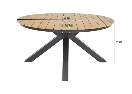 Tuintafel Arezzo rond 150cm