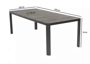 Dining Tuintafel Castilla Negro 220x100cm
