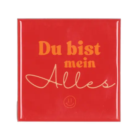 Tegeltje Du Bist Rood 10X10X1CM