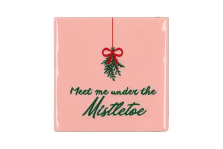 Tegeltje Mistletoe 10x10x1cm