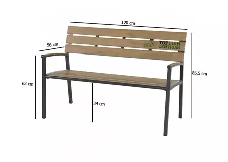 Tuinbank Arezzo metaal 120cm