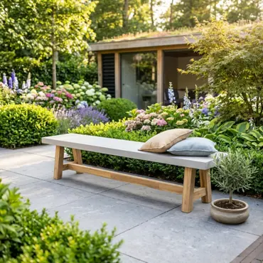 Tuinbank Veltis Betonlook 250x40cm - afbeelding 2