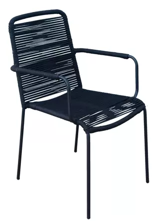 Tuinstoel Vita Luxor Dining Touw - Zwart