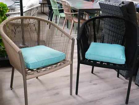 Unique Living Boxkussen Bliss outdoor 42x42x5cm aqua blue - afbeelding 2