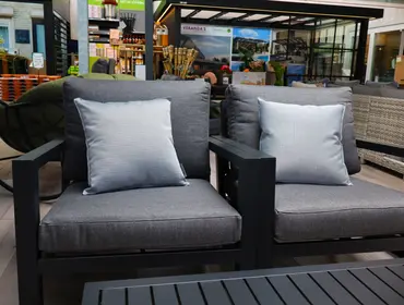 Unique Living Kussen Bliss outdoor 45x45cm dark grey - afbeelding 2