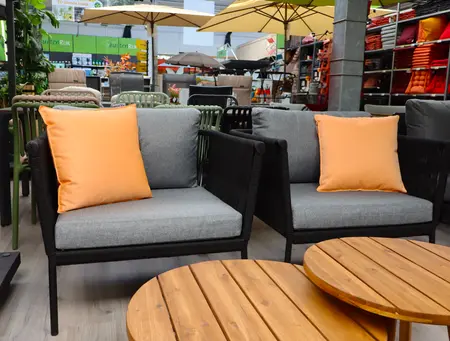 Unique Living Kussen Bliss outdoor 45x45cm orange - afbeelding 2