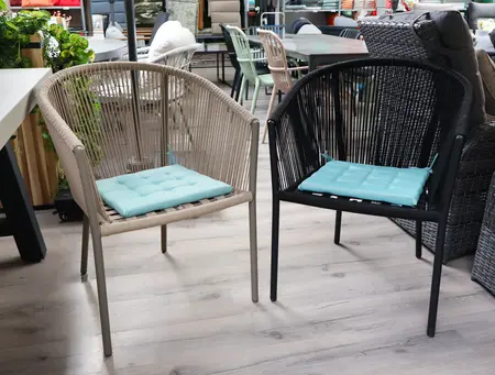 Unique Living Stoelkussen Bliss outdoor 40x40x3cm aqua blue - afbeelding 2