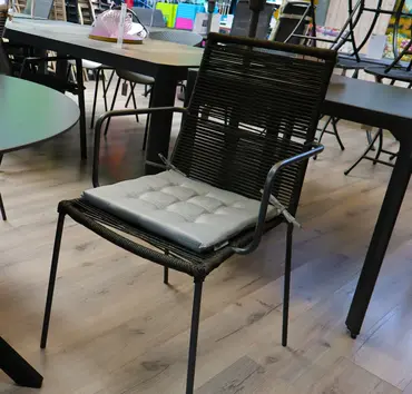 Unique Living Stoelkussen Bliss outdoor 40x40x3cm Dark grey - afbeelding 2