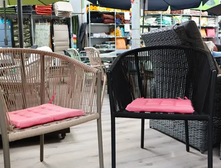 Unique Living Stoelkussen Bliss outdoor 40x40x3cm pink - afbeelding 2