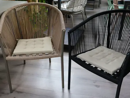 Unique Living Stoelkussen Bliss outdoor 40x40x3cm sand - afbeelding 2