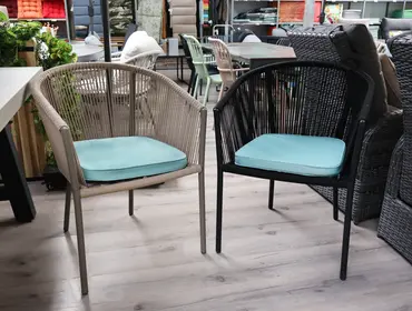 Unique Living Wicker tuinkussen Bliss outdoor 46x47x4cm aqua blue - afbeelding 2