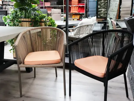 Unique Living Wicker tuinkussen Bliss outdoor 46x47x4cm orange - afbeelding 2