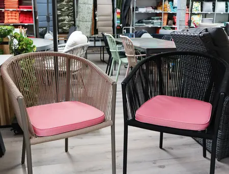 Unique Living Wicker tuinkussen Bliss outdoor 46x47x4cm pink - afbeelding 2