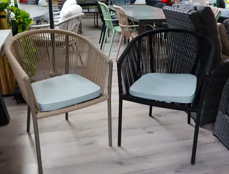 Unique Living Wicker tuinkussen Bliss outdoor 46x47x4cm tea green - afbeelding 2