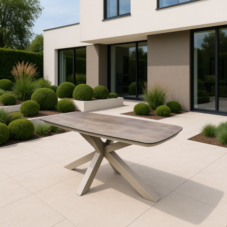 Valerio Tafel 220 x 100 cm Taupe - afbeelding 5