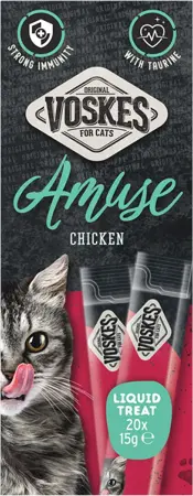 Voskes Amuse liquid treat kip 20x15g
