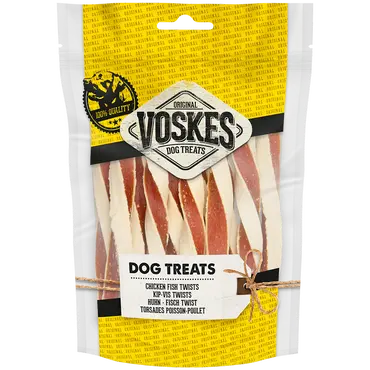Voskes Twists kip&vis 100g
