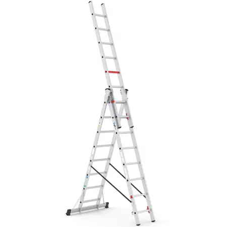 Wixor Professionele Ladder Aluminium 3x8 - afbeelding 1