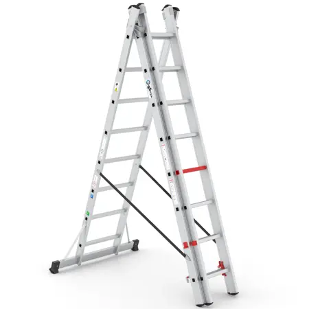 Wixor Professionele Ladder Aluminium 3x8 - afbeelding 2