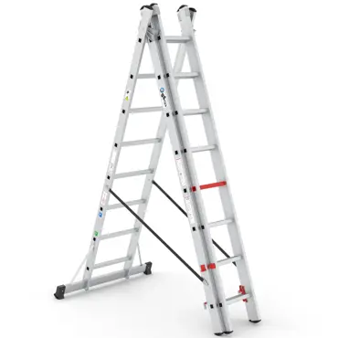 Wixor Professionele Ladder Aluminium 3x8 - afbeelding 2