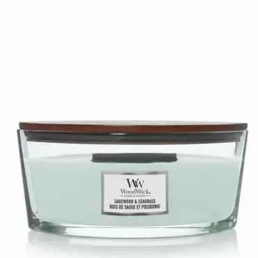 WoodWick Sagewood & Seagrass Ellipse Candle