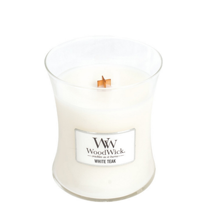 WoodWick White Teak Medium Candle - afbeelding 2