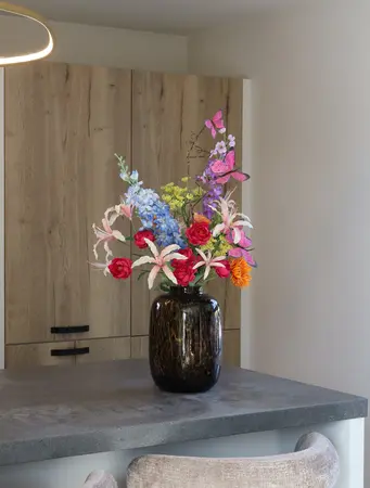 Zijden Boeket Butterfly Bont