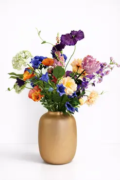 Zijden boeket - Indigo & Apricot - afbeelding 3