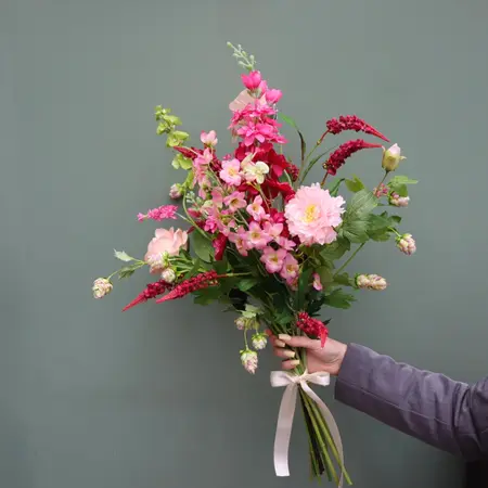 Zijden Kunstboeket Roze zonder vaas