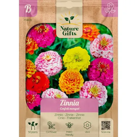 Zinnia confetti mengsel 50st - afbeelding 1